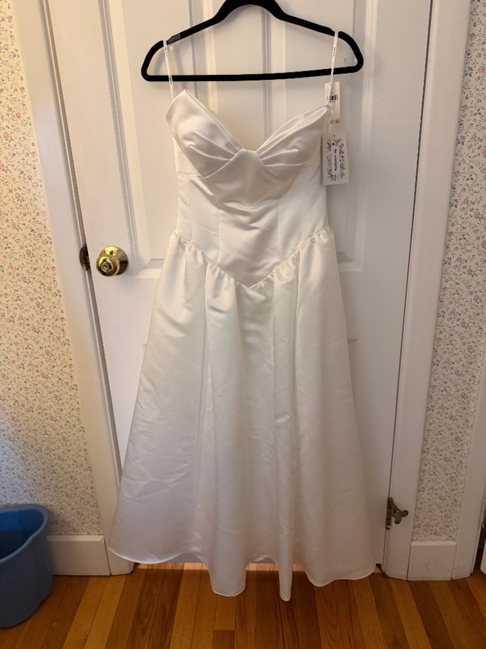 Anthropology Watters wedding dress strapless Aline tea length size 8